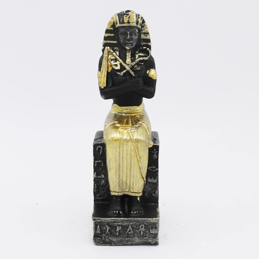 Reptile Tank Decorations Aquarium Egyptian Pharaoh Betta Fish Tank Statues Figurine Sculpture Ancient Egypt Turtle Lizard Spider Tanks Terrarium Décor Ornament Pet Gold
