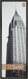 MCS Trendsetter 13.5x40 Poster Frame Black High-Gloss, Vertical & Horizontal Wall Hanging Large Picture Frame for Photos, Posters & Art Prints (1-Pack)
