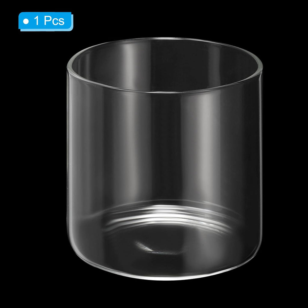 PATIKIL Clear Glass Cylinder Vase, 3.1" Tall and 3.1" Dia Tabletop Flowers Vase Floating Candle Holder Vase for Home Decor Wedding Centerpieces(10oz)