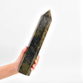 JIC Gem Extra Large Pietersite Quartz Crystals Obelisk Tower Points Natural 6 Faceted Pietersite Healing Crystal Wand Home Decor Reiki Chakra Meditation 3.0-3.5 Lbs