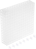 uxcell 4Pcs Aquarium Fish Tank Divider, 12x12 Inch Plastic Egg Crate Light Diffuser Grid Filter Bottom Partition Separator with Sucker Clips and Suction Cups for Aquarium, White