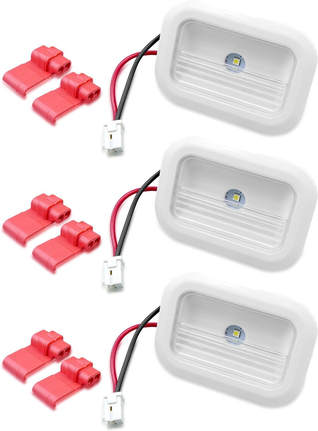 3 Pcs W10843353 W10695459 LED Light Module Components Fit for Whirlpool Kenmore Maytag Refrigerator Replace W11126053 W10660728 W10279030 W11205083