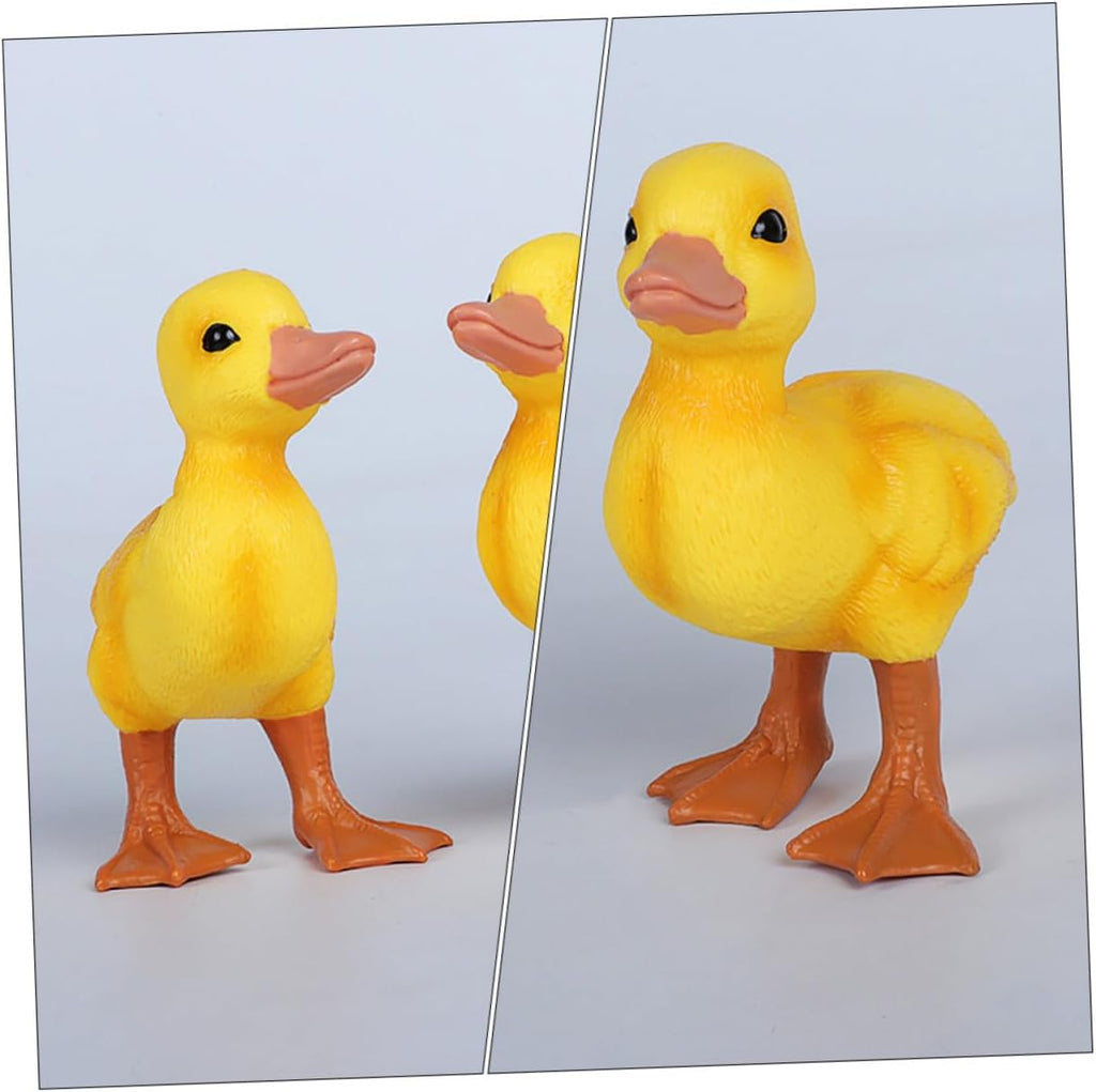 Realistic Yellow Duck Model Plastic Animal Figurine Educational Ornament for Aquarium Decoration and Science Learning