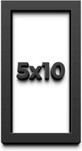 5x10 in Shadow Box Frame Black | 1 Inch Deep Solid Wood Shadowbox Display Frame | UV Resistant Acrylic Plexiglass, Acid Free Backing, and Hanging Hardware | Dugan Picture Frame Style