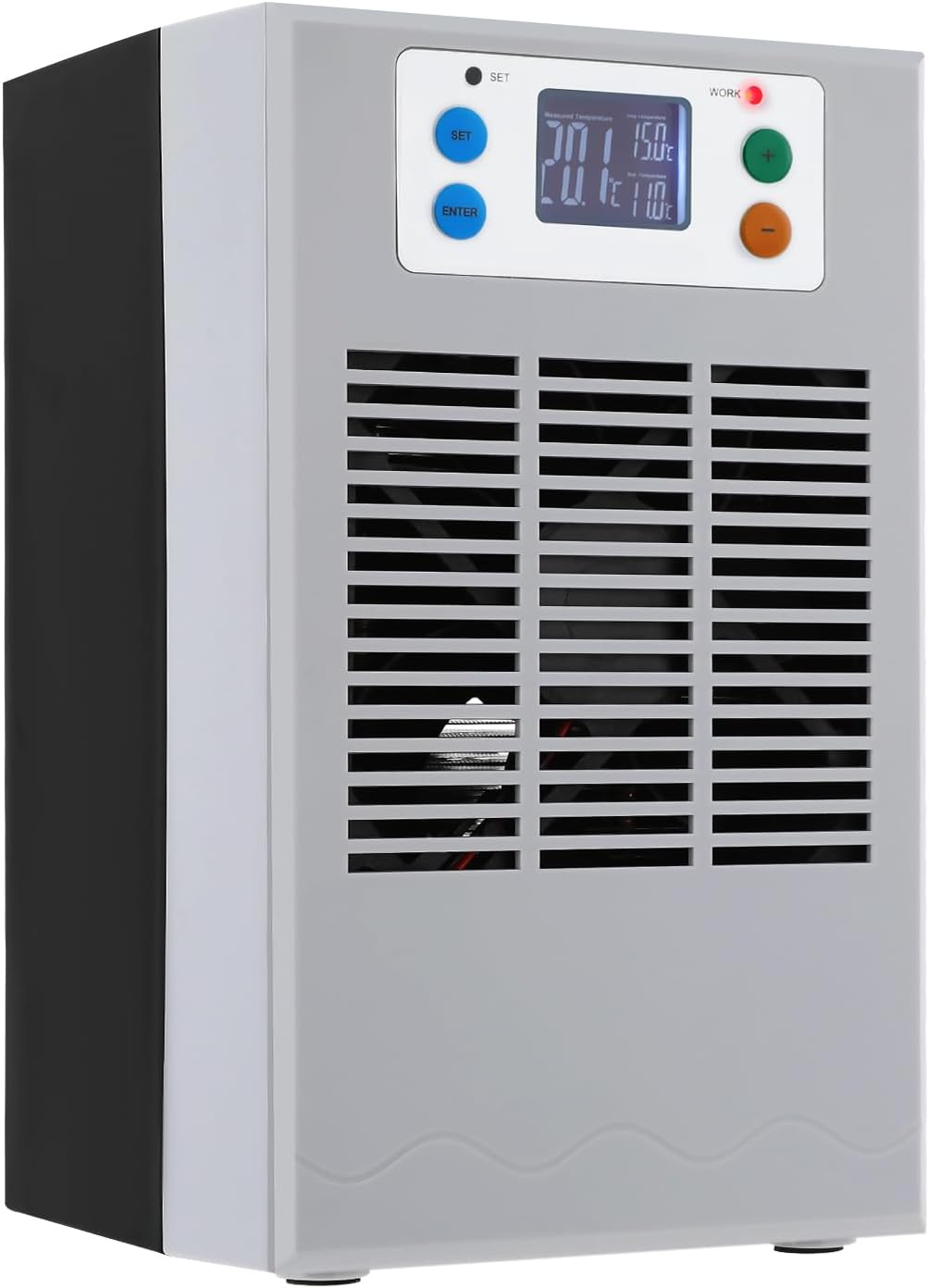 30L/7.93Gal Aquarium Chiller, 100W Low Noise Fish Tank Water Cooler with Special Quiet Design Refrigeration Compressor ＆ Water Tube for Axolotl Coral Jellyfishe (30L/7.93Gal)