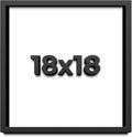18x18 Shadow Box Frame Black | 1 Inch Deep Solid Wood Shadowbox Display Frame | UV Resistant Acrylic Plexiglass, Acid Free Backing, and Hanging Hardware | Dugan Picture Frame Style