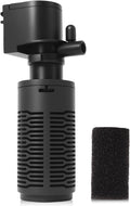 Aquarium Filter for 5-10 Gallon Tank – Ultra Quiet Submersible Filter Pump, 4W Energy Efficient, Adjustable Flow, Easy to Install, for Freshwater Fish and Small Aquariums