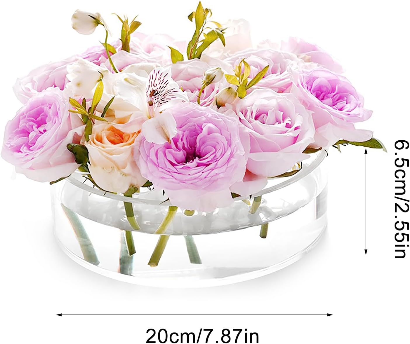 Plant Propagation Station, Wide Cylinder Clear Planter Terrariums with Lid Propagation Vases for Plants Large Plant Water Terrarium Acrylic Flower Vases for Bouquet (21 Holes)