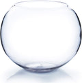 WGV Large Bowl Glass Vase, Diameter 12", Height 10", (Multiple Sizes Choices) Clear Round Bubble Vase Jar, Floral Planter Terrarium for Wedding Event Home Decor, 1 Piece (VBW1210)