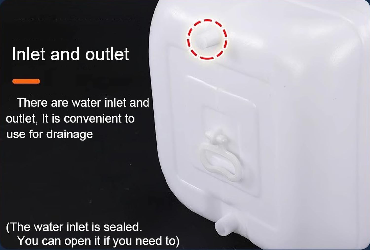 White Water Storage Tank Large Capacity Water Tank 25L/30L/50L/75L/100L/200L Thick Horizontal Water Tank Food Grade Plastic Bucket with Cover and Valve(Size:200L)