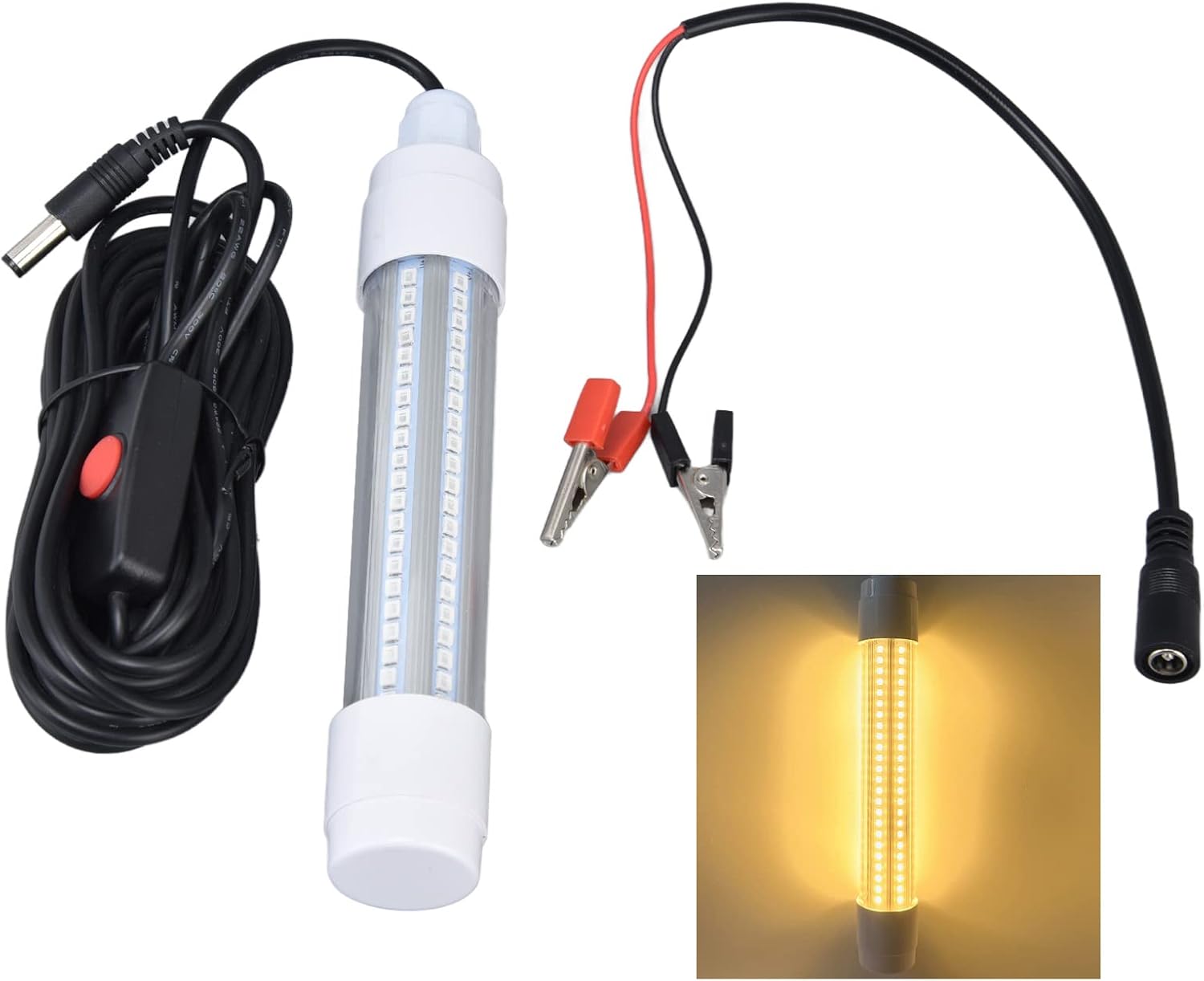Keenso Fishing Light 126 LED IP68 1000 Lm Submersible Night Fish Finder Lamp for Underwater Lighting