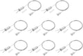 PATIKIL Ceiling Hanging Wire Cable Kit, 1m/3.3ft 8 Set Adjustable Light Suspend Cable Kit Panel Hanging Rope Clamp Oval Nail for Pendant Light Fitting Aquarium Lights, Style 1