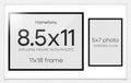 Homeforia 11x18 White Diploma Frame with Photo, High End Oak 11 x 18 Certificate Wood Frame with Mat 8.5x11 Diploma and 5x7 Picture, 18 by 11 Wooden Document Frames, Tempered Glass, Wall Kit, Set of 1