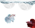 Floating Betta Hide & Shrimp Tank Accessories: 3D Printed Aquarium Decor, Multi-Functional Betta Hammock and Feeding Ring, Stress-Free Resting Spot for Small Fish Tank,Small&Large,White
