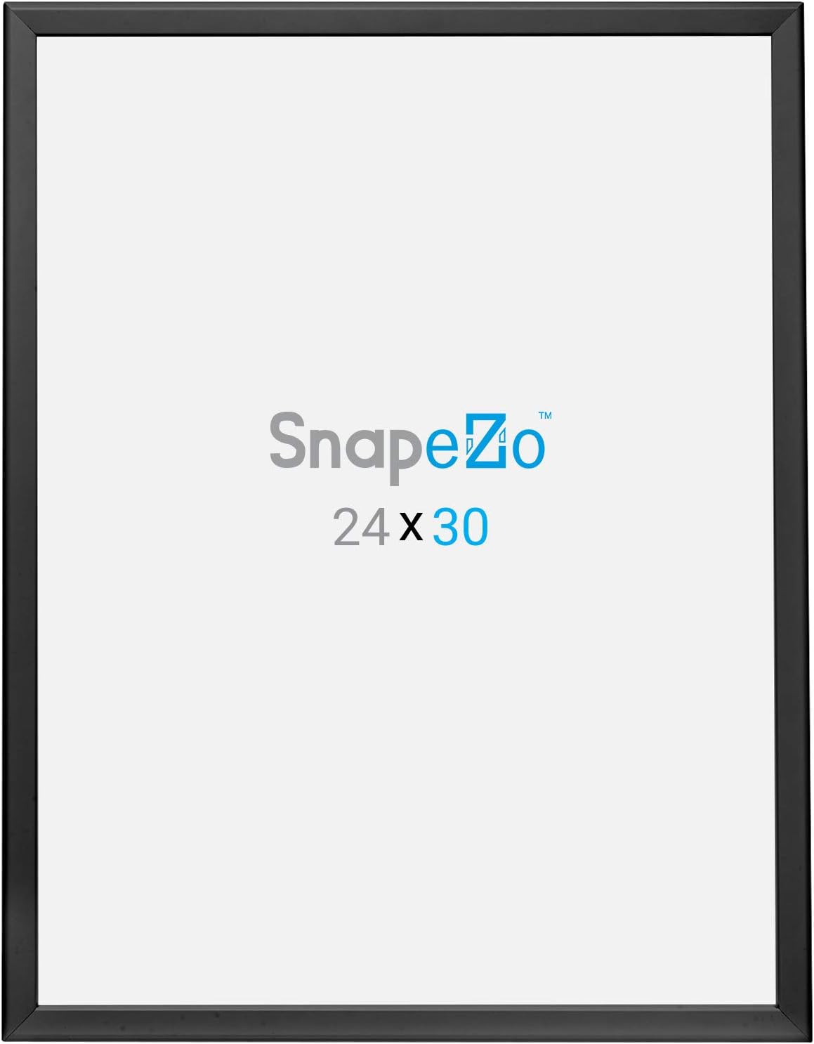 SnapeZo Poster Frame 24x30, Black, 1.25 Inch Aluminum Profile, Front-Loading Snap Frame, Wall Mounting, Professional Series