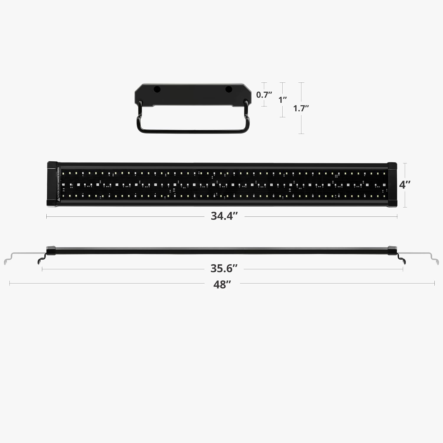 NICREW 36W Saltwater Aquarium Light, Marine LED Reef Light for Corals, Programmable Timer Controller, 36 to 48-Inch