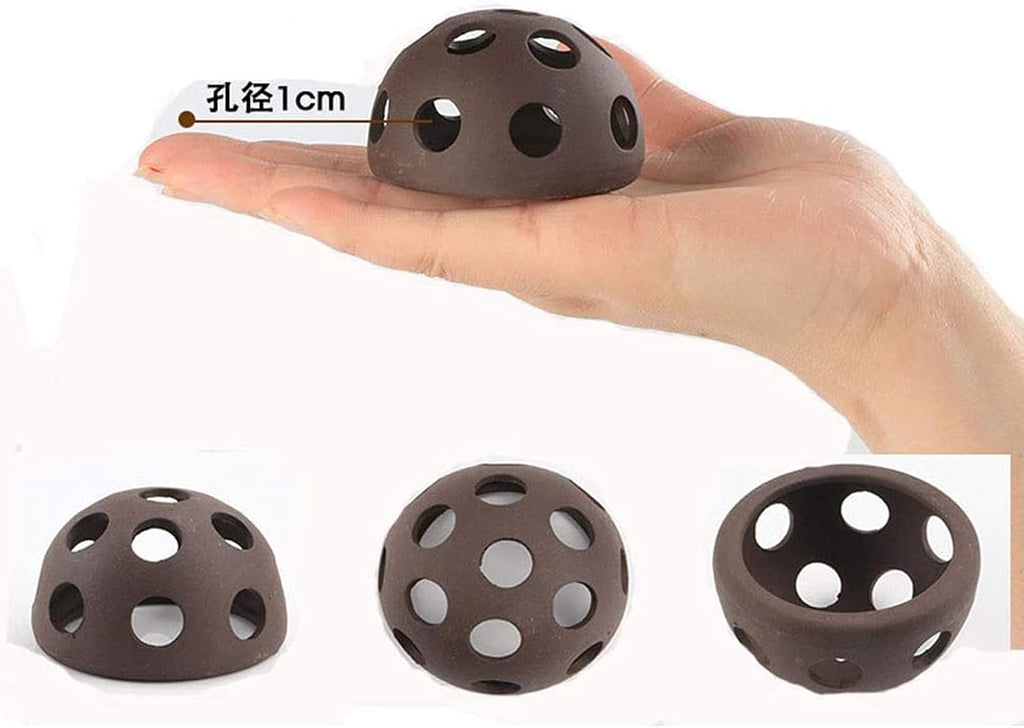 Norgail 2Pcs Aquarium Ceramic Small Fish Shrimp Crayfish Breeding Rock Cave Shelter Hiding Spots Fish Tank Decor Ornament