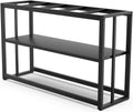 Black Fish Tank Stand Metal Aquarium Stand 55-75 Gallon Aquarium Turtle Tank 48.4" x 14.8" x 29.1" Breeder Reptile Tank Stand