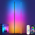 Corner Floor Lamp, RGB LED Corner Lamp with Music Sync, Smart App and Remote Control Color Changing Ambience Light, 16 Million Colors for Bedroom, Living Room Gaming Room (2pcs)