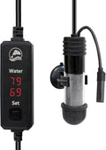 Small Aquarium Heater 50W Submersible Fish Tank Heater for 5-15 Gallons, Dual LED Display Temperature Controller, Suitable for Saltwater and Freshwater, Mini Water Heater for Betta/Turtle Tank