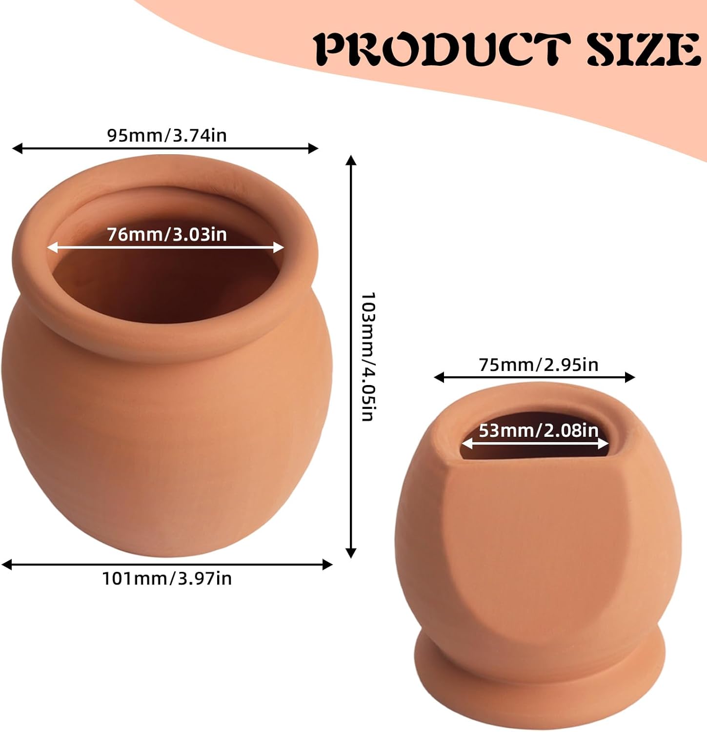 Ceramic Aquarium Decor Jar, Betta Fish Tank House Accessory, Terracotta Pot Aquarium Hideout Cave, Shelter for Small Fish Shrimp Tank, Pets to Breed Play Rest Hiding (Large)
