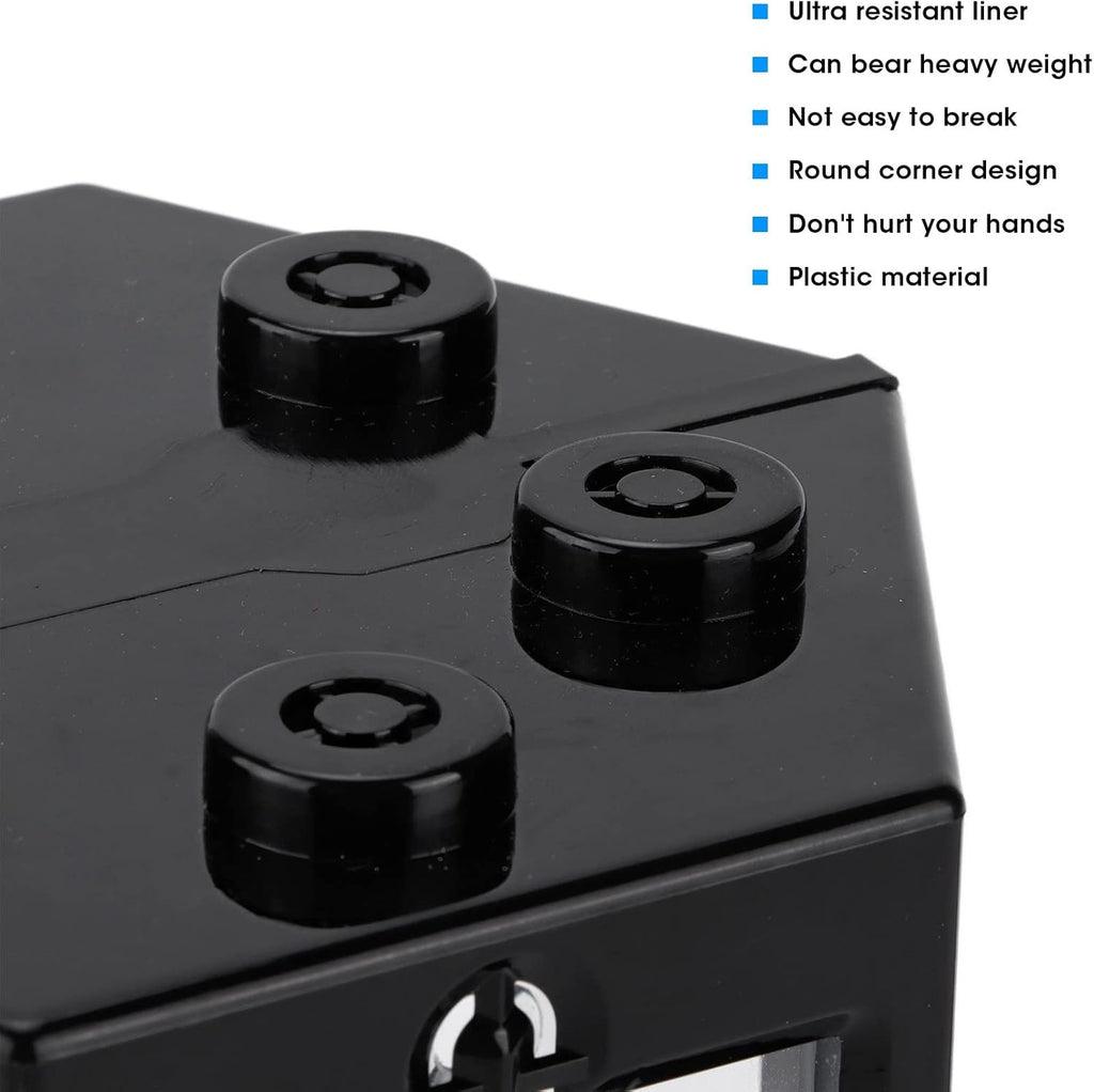 Small Betta Fish Tank, Hex Shape Portable Mini Aquarium Tank, Fish Tank Starter Kits Fish Bowl Aquarium Starter Kits for Turtle Reptile Shrimp Moss Crab Insects Habitat as Decoration(Black)
