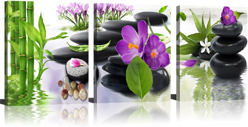 Canvas Wall Art Modern Flowers Photograph Canvas Painting for Home Wall Decorative (green)