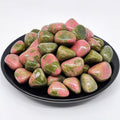 Unakite Healing Crystal Stone Set - 24 Pieces, 0.6" Natural & Polished Stones for Healing, Meditation, Reiki, Chakra, Crafting & Decoration