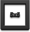 5x5 in Shadow Box Frame Black | 1 Inch Deep Solid Wood Shadowbox Display Frame | UV Resistant Acrylic Plexiglass, Acid Free Backing, and Hanging Hardware | Dugan Picture Frame Style