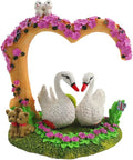 Aquarium Decorations - Resin Heart Swan Aquarium Supplies for Fish Tank Theme Decoration