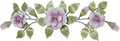 Touch of Class Lavender Rose Swag Floral Wall Topper | Handcrafted Handpainted Metal Wall Art | Roses Floral Leaves | Indoor or Covered Outdoors Porch or Patio | Doorways Entryway Hallway