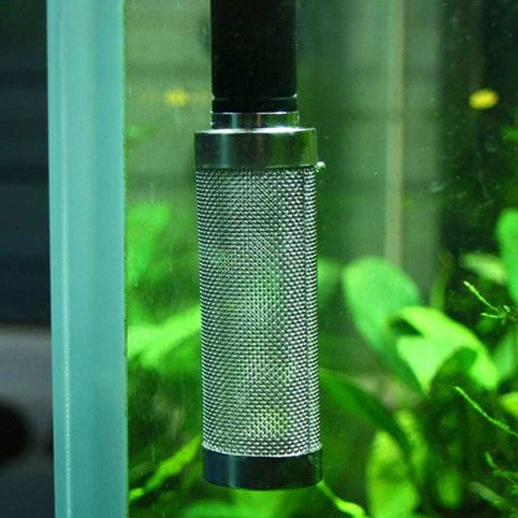 NACX 2Pcs Aquarium Fish/Shrimp Mesh Net Filter Guard，Fish Tank Intake Strainer Pre-Filter Cover Stainless Steel (11mm ID)
