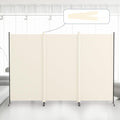 Kokorona 3 Panel Room Divider, 6FT Tall Folding Privacy Screen Wall Dividers, Portable Privacy Screen Freestanding Room Divider for Room Separation, Included - Cover Strips, Beige, 102''W x 71''H