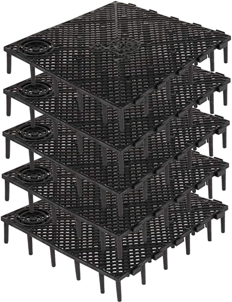 POPETPOP Black Aquarium Divider Trays Fish Tank Bottom Plate Grid Isolate Board Divider- Aquarium Divider Tray PVC Splicing Clapboard Bottom (Black) PVC Splicing Aquarium Accessory