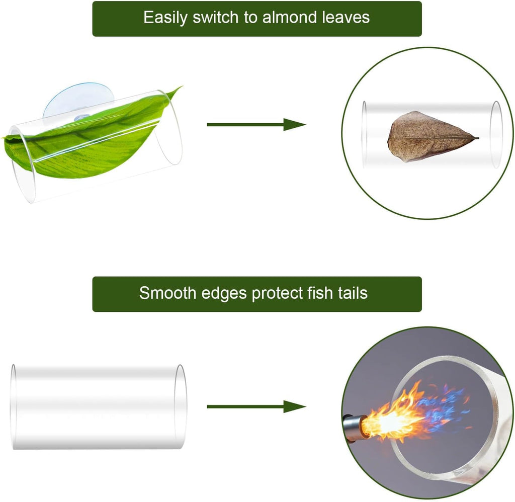 5PCS Betta Hammock & Fish Toys Set, Soft Aquarium Decor Plastic Plants that Won’t Damage Fishtail, Acrylic Tube Tunnel for Betta Fish Tank Decorations, Aquarium Hideout with Spare Suction Cups