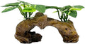 Smoothedo-Pets Fish Tank Decorations Aquarium Decor Ornaments Betta Silk Leaf pad Hammock Artifical Driftwood Cave Goldfish Bowl Accessories (Type-D)
