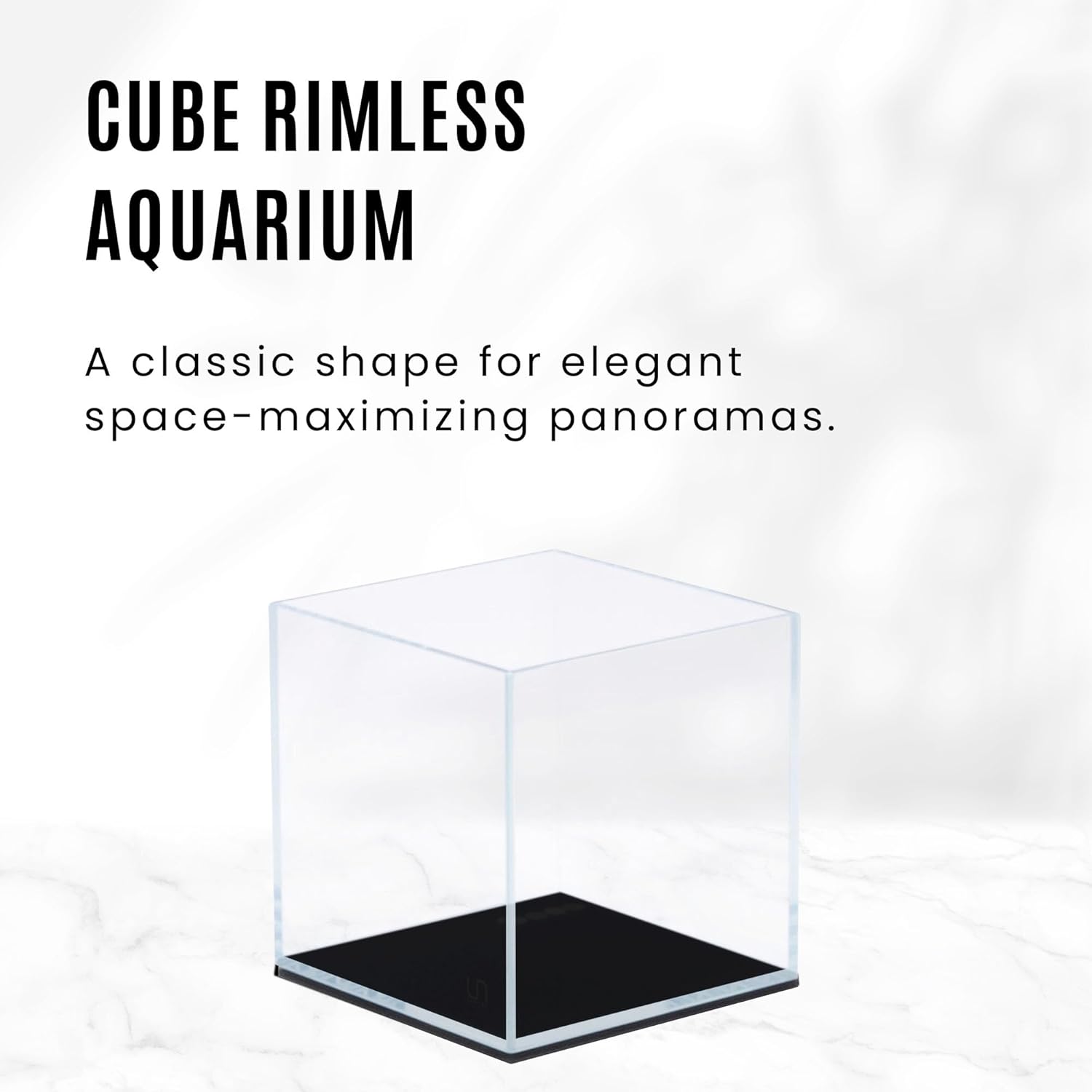 UNS Ultra Clear Rimless Tank - 16.9GAL | 64L - 15.74x15.74x15.74 | 40x40x40 CM, 6mm Glass Thickness, Leveling Mat Included - Low Iron, High Clarity Fish Tank w/ 45° Mitered Edge - [40C]