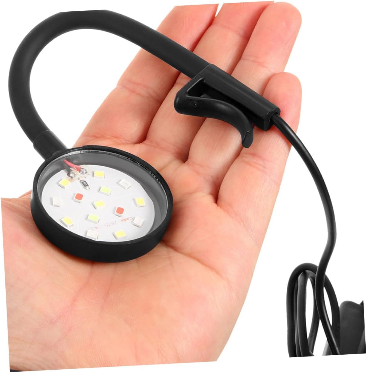 Gadpiparty 2pcs Compact Clip Aquarium LED Light Rotation Fish Tank Lamp and Household Aquarium Lighting USB-Powered Mini LED for Aquatic Plant and Freshwater Tanks