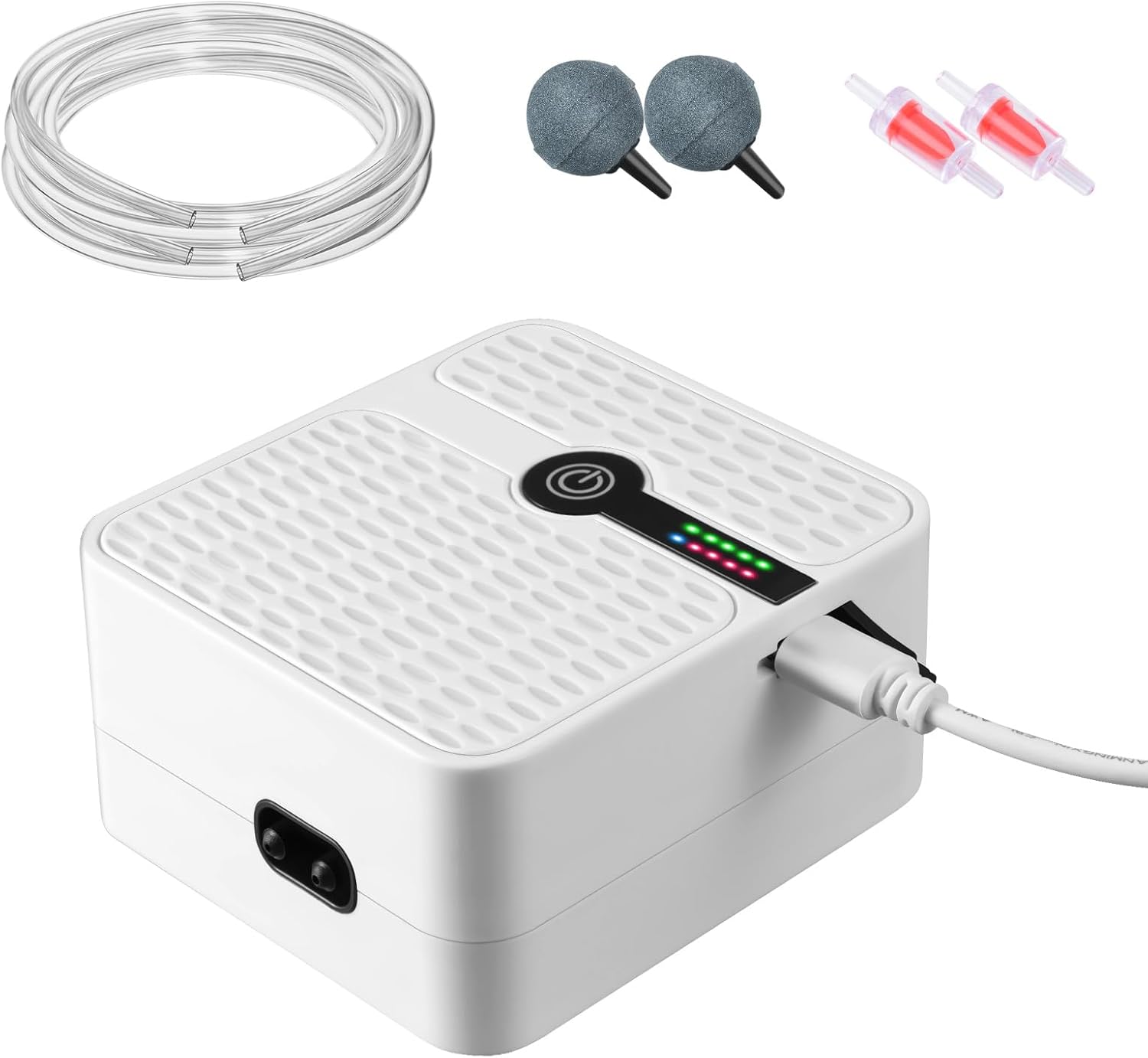 FEDOUR Battery Powered Aquarium Air Pump, Portable USB Rechargeable Oxygen Pump, Whisper Aerator Bubbler for up to 120Gal Fish Tanks, Outdoor Fishing, Aquatic Transport, Aquatic Markets