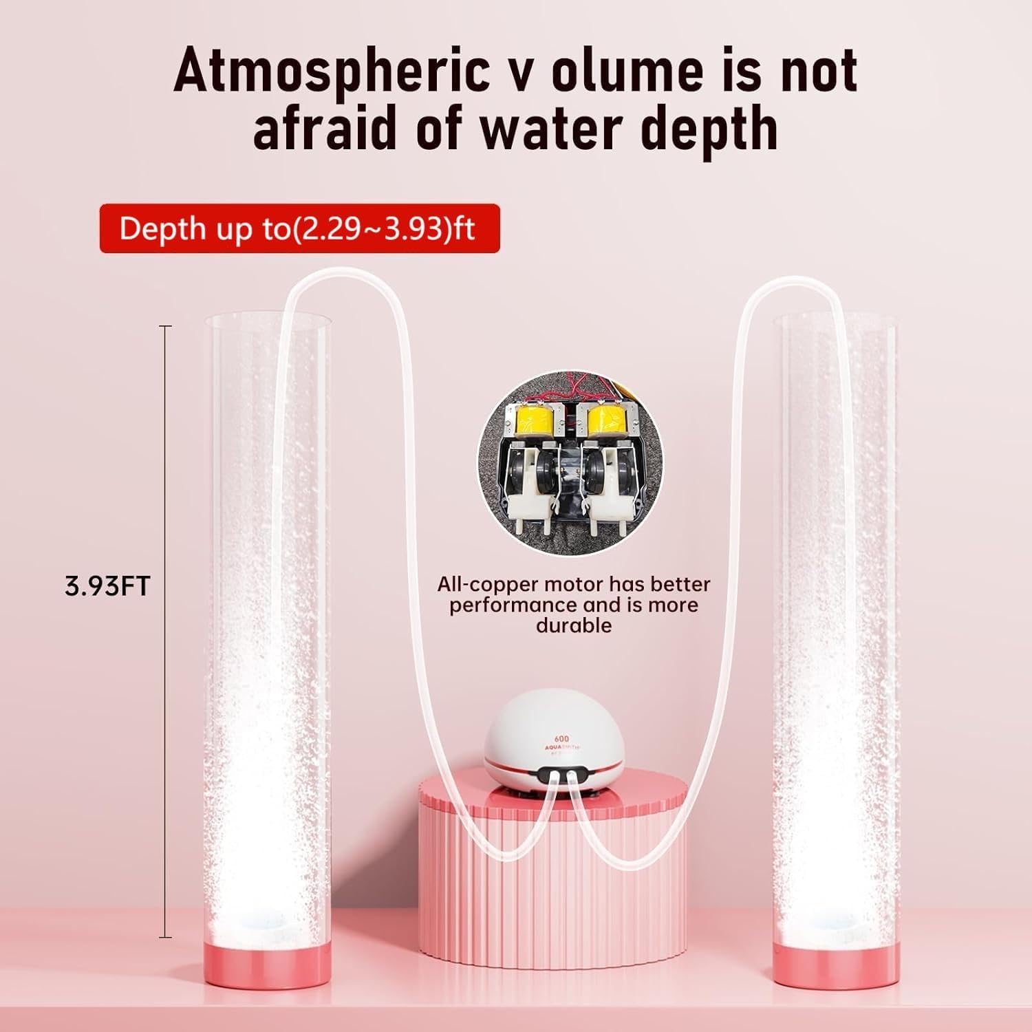 3w Ultra Quiet Aquarium Air Pump, Aquarium Aerator Adjustable Airflow, Single Hole Suitable for 70 to 100 GPH Fish Tank