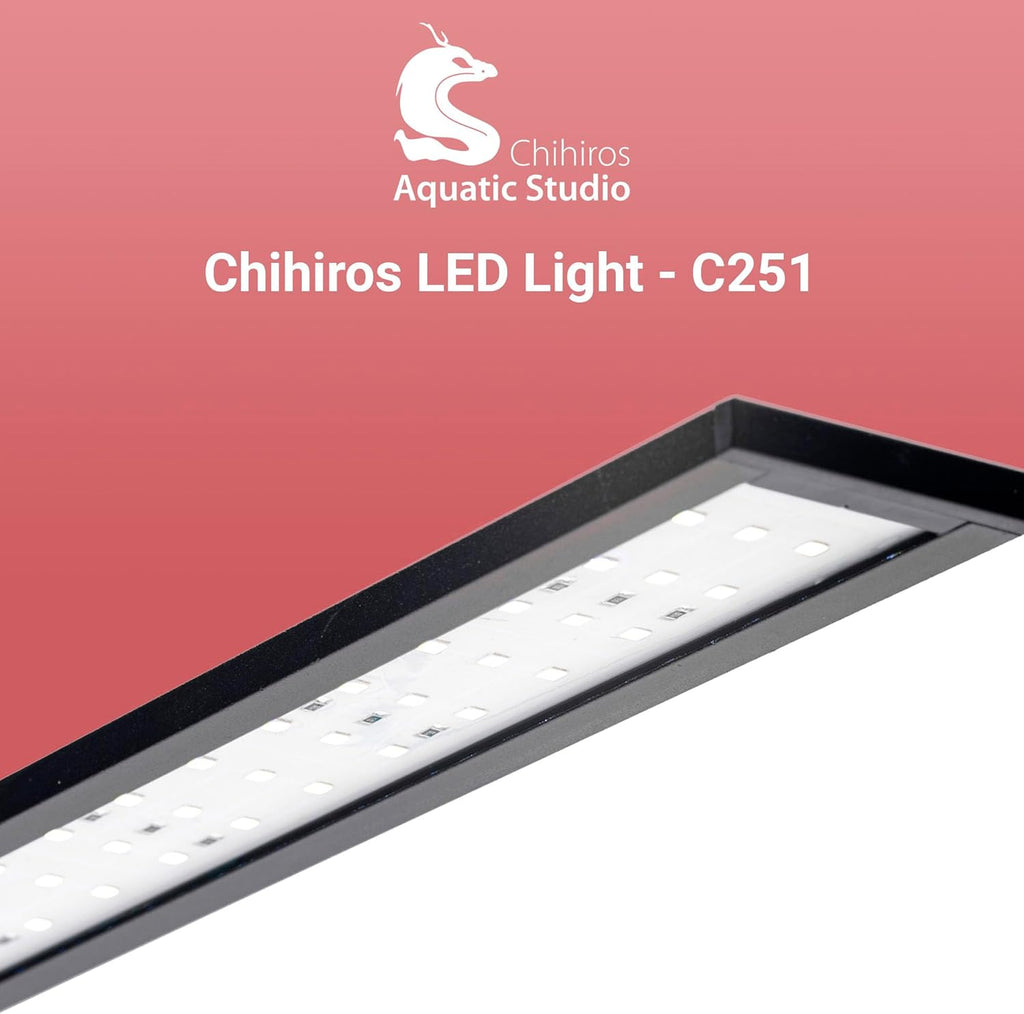 Chihiros C251 Aquarium LED Light - Fish Tank Light for Small Aquarium - Compact LED Fish Tank Lights - Energy-Saver Aquarium Lights - Aquarium Light with Dimmer