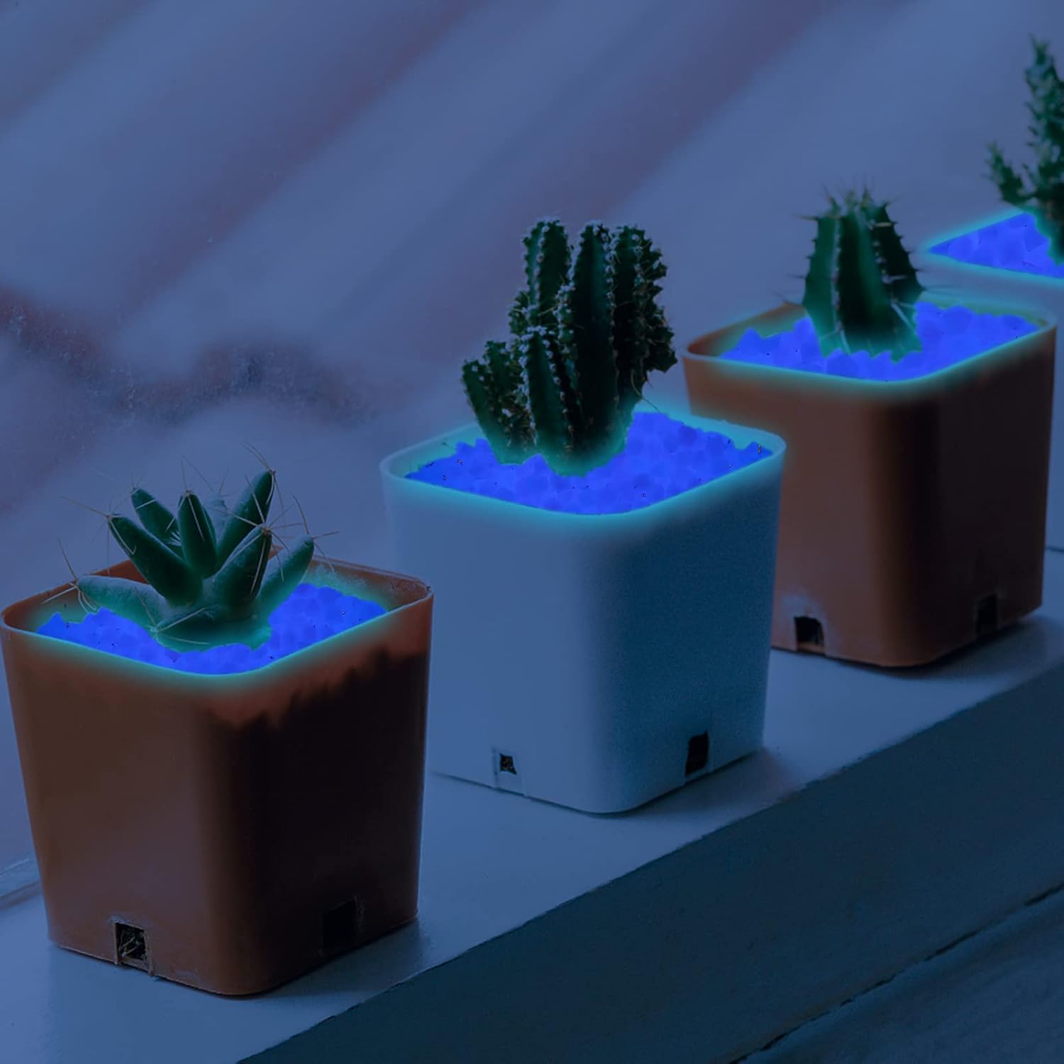 850pc Glow in The Dark Rocks Outdoor Glow in The Dark Garden Pebbles Glow Rocks for Landscaping Walkway Backyard Pathway Lawn Potted Plant(Pink)