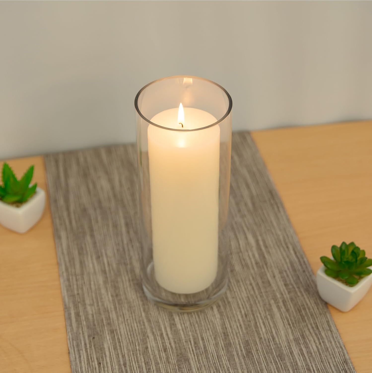 WGVI Quality Thick Weighted Clear Cylinder Glass Vases, 4" W x 6" H, Flower Arrangement Glass Candle Holders Wedding Centerpieces Terrarium Planter Pen Brush Storage Container, Bulk Wholesale, 18 Pcs