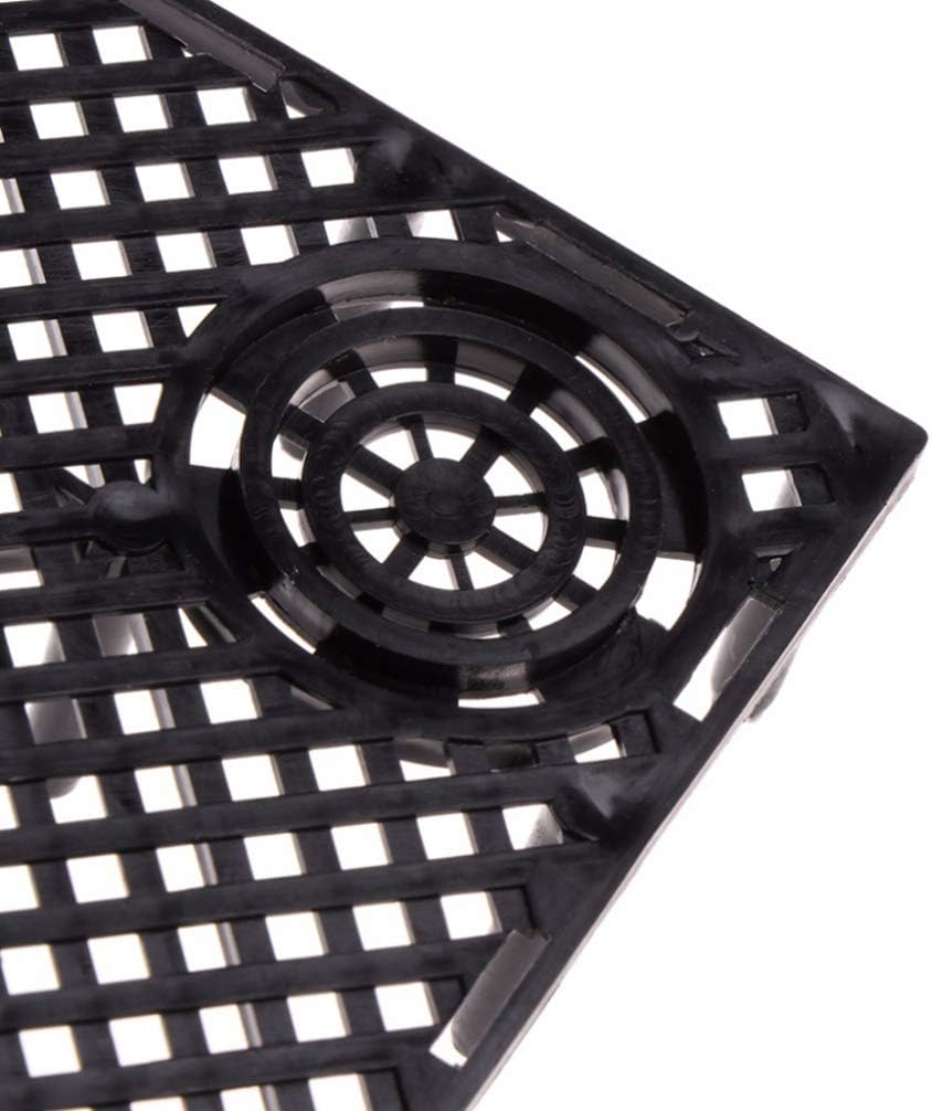 POPETPOP Black Aquarium Divider Trays Fish Tank Bottom Plate Grid Isolate Board Divider- Aquarium Divider Tray PVC Splicing Clapboard Bottom (Black) PVC Splicing Aquarium Accessory