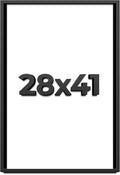 28x41 Shadow Box Frame Black | 1 Inch Deep Solid Wood Shadowbox Display | UV Resistant Acrylic Plexiglass, Acid Free Backing, Hanging Hardware | Dugan Picture Frame Style