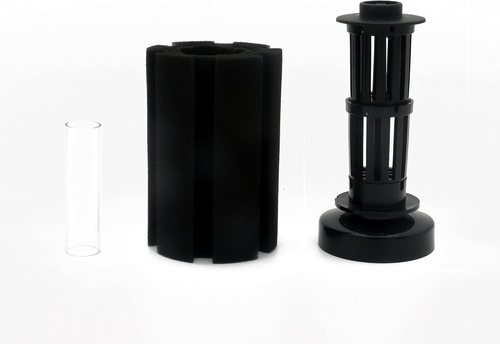 ALEGI 4pcs Small Aquarium Bio Sponge Filter with Suction Cups, Check Valves for 5 Gal, 10 Gal, 20 Gal Breeding Fry Betta Shrimp Fish Tank (Up to 20 Gallon 4 Pcs (Cylinder))