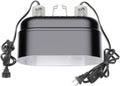 Reptile Light Fixture – Dual Dome with Ceramic Socket – Dual Use for Heat Lamp Emitter & Basking Bulbs & UVB Bulbs – Ideal for Bearded Dragon, Snake, Chameleon, Turtle & Terrarium Tank Accessories