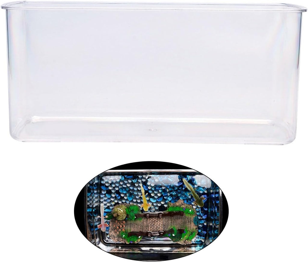 Clear Fish Tanks Axolotls Bowl for Desktops Clear Display Versatile Acrylic Tanks for Axolotls Newts Acrylic Aquarium