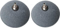 Quickun 2.36 Inch Updated Crazy Air Disc Stone Cylinder Bubbler Plus Diffuser Aquarium Fish Tank Hydroponics Pump Airstones Diffuser 3/16" 5/16" Hose ID, Pack of 2