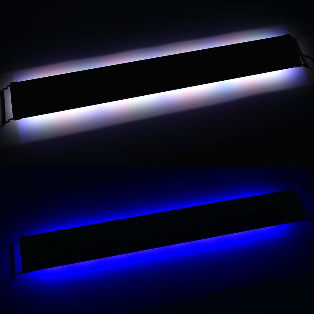 KZKR Upgraded Aquarium Light LED Full Spectrum 48-60 inch Foldable Hood Lamp for Freshwater Marine Plant Multi-Color Decorations Light (24"+24")